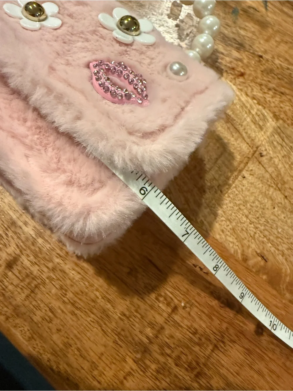 Light Pink Pearl Handle Glam Purse